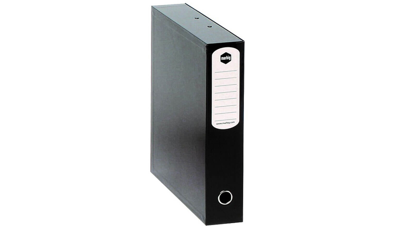 Marbig Heavy-duty 75mm Foolscap Box File - Black