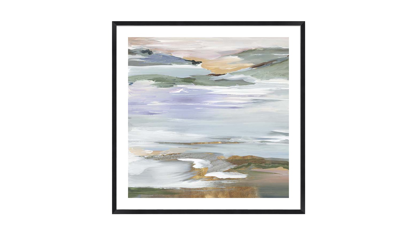 La Grolla The Silent Fountain II Black Frame Wall Art - 54 x 54cm