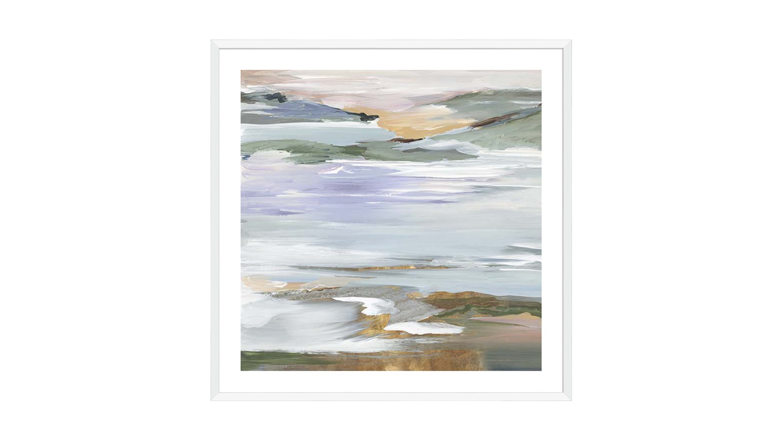 La Grolla The Silent Fountain II White Frame Wall Art - 94 x 94cm