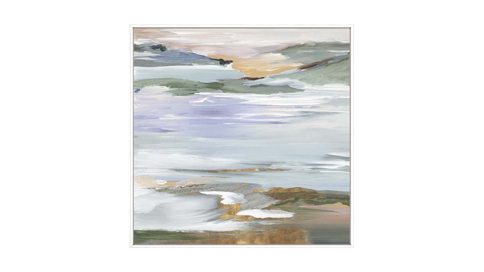 La Grolla The Silent Fountain II White Gallery Wall Art - 123 x 123cm