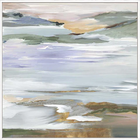 La Grolla The Silent Fountain II White Gallery Wall Art - 123 x 123cm