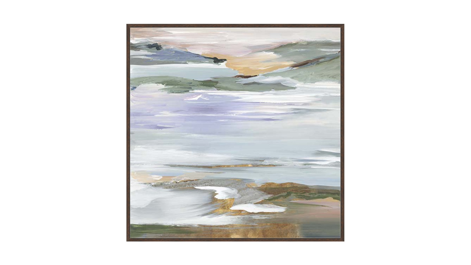 La Grolla The Silent Fountain II Walnut Gallery Wall Art - 67 x 67cm