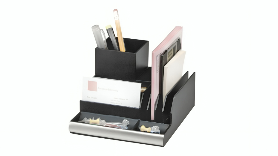 Latest Buys Italplast Workspace Desk Organiser - Black/Silver