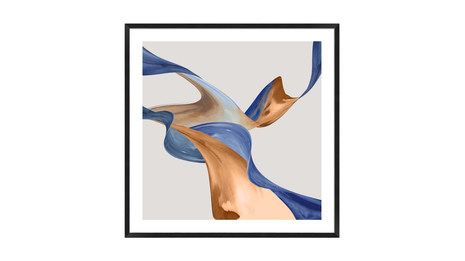La Grolla Thinking Through Time I Black Frame Wall Art - 54 x 54cm