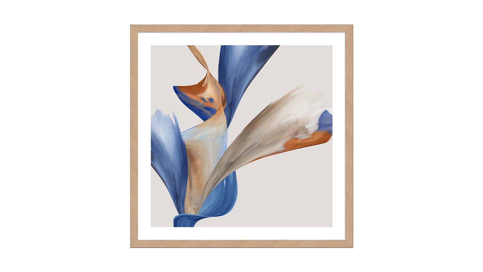 La Grolla Thinking Through Time II Natural Frame Wall Art - 56 x 56cm