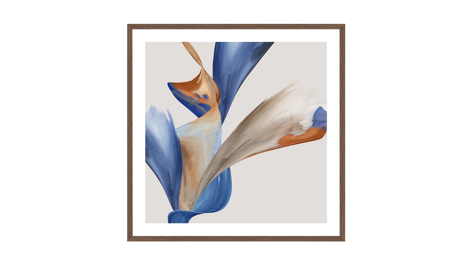 La Grolla Thinking Through Time II Walnut Frame Wall Art - 54 x 54cm