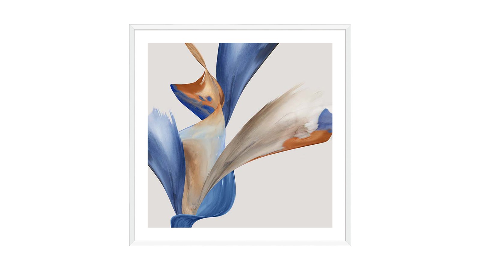 La Grolla Thinking Through Time II White Frame Wall Art - 94 x 94cm