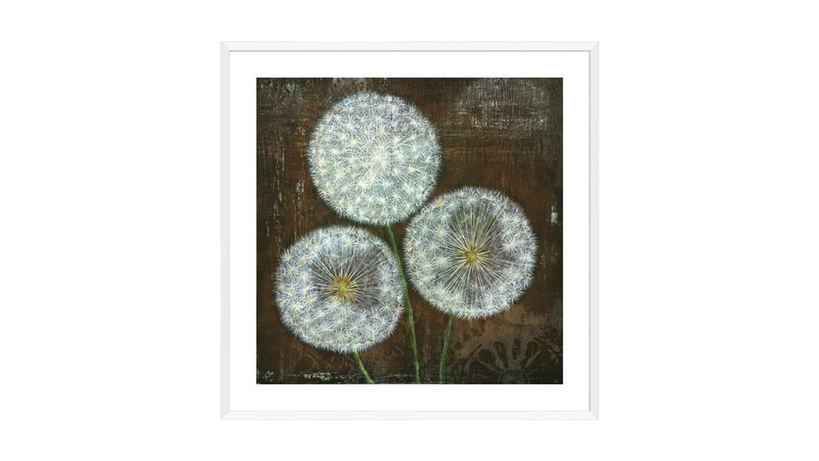 La Grolla Three Wishes White Frame Wall Art - 94 x 94cm