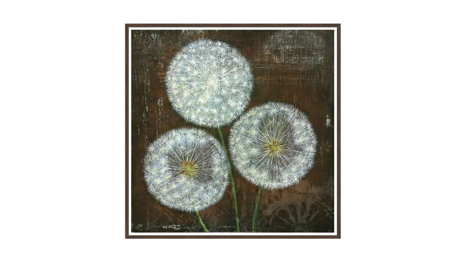 La Grolla Three Wishes Walnut Gallery Wall Art - 67 x 67cm
