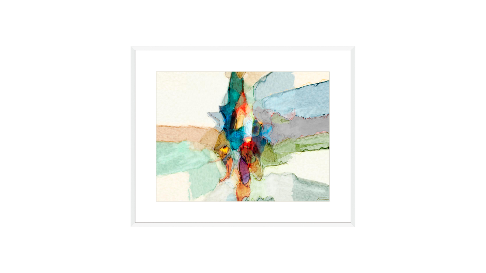 La Grolla Transformatio IV White Frame Wall Art - 84 x 69cm