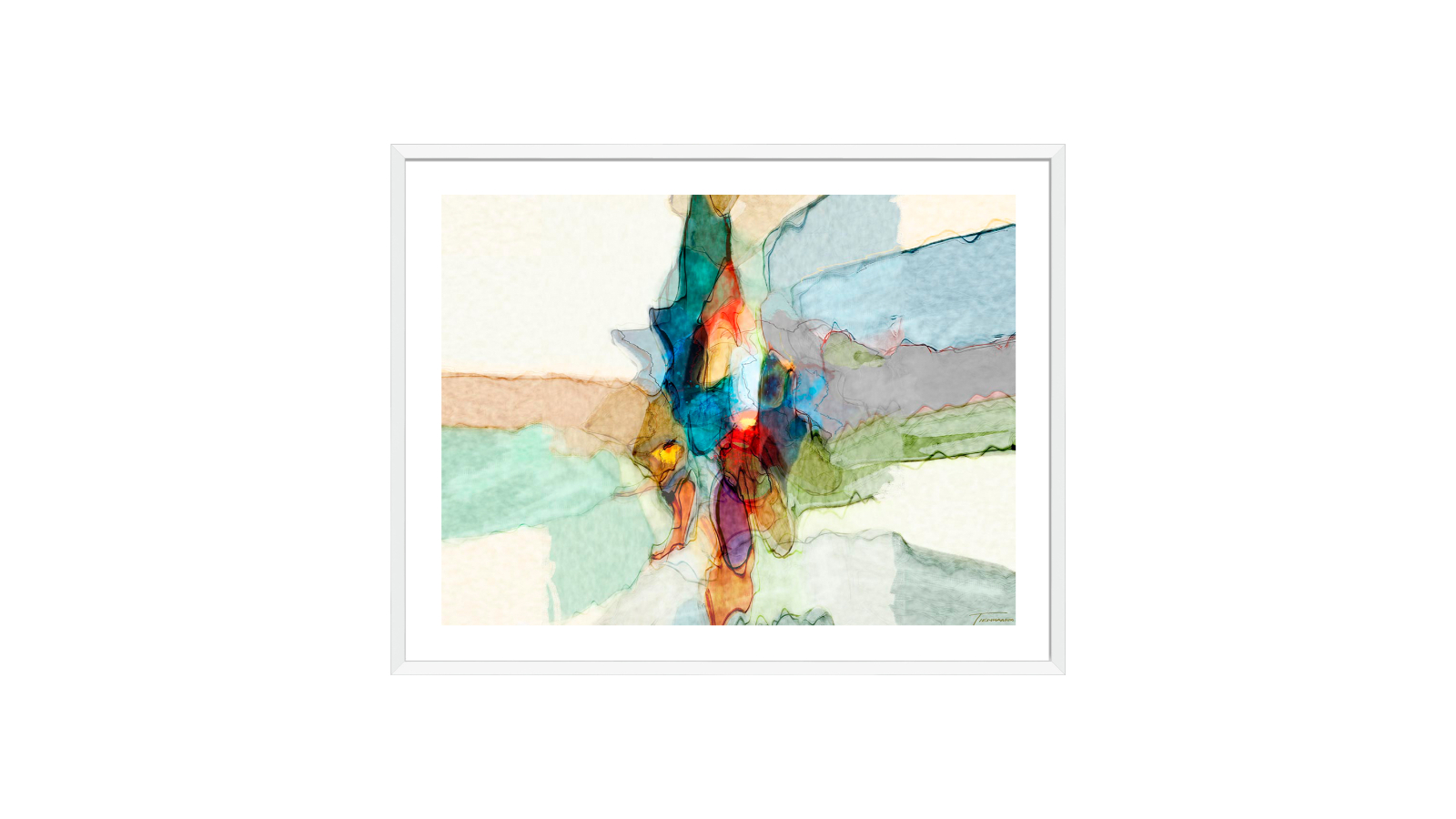 La Grolla Transformatio IV White Frame Wall Art - 74 x 59cm