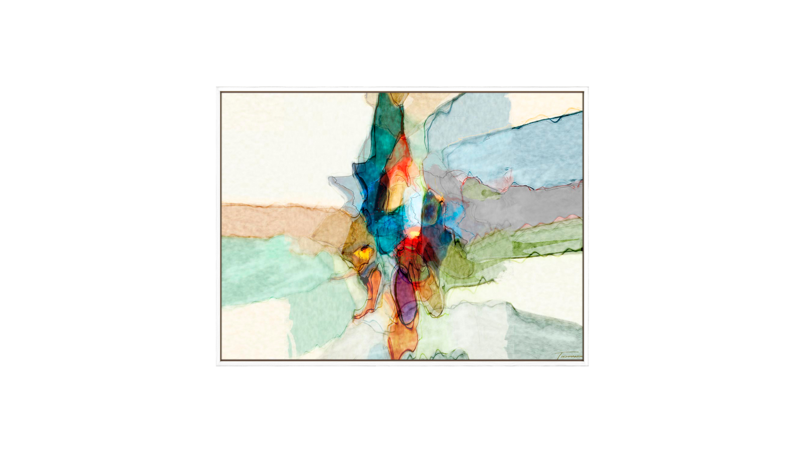 La Grolla Transformatio IV White Gallery Wall Art - 63 x 48cm