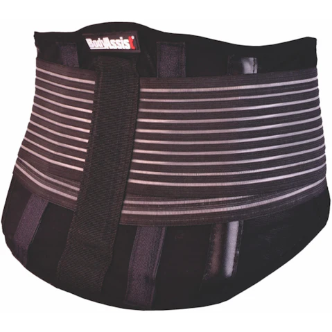 Bodyassist Lightweight Black Sacro Elastic Back - Large