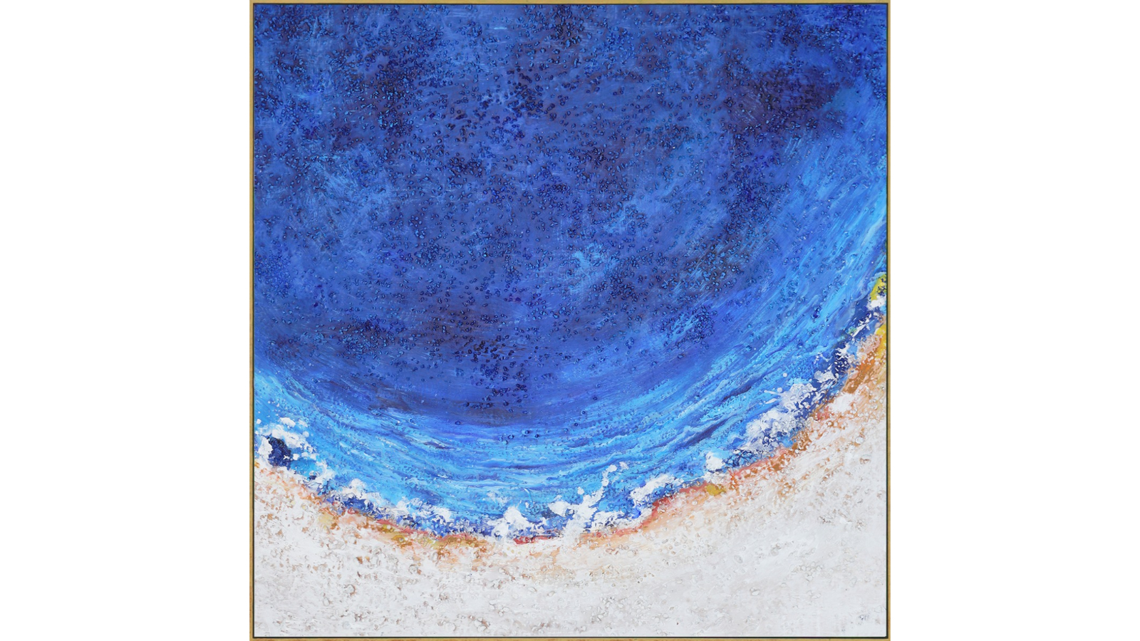All 4 Kids 007 Modern Abstract Oil Hand Painted Wall Art with Frame - 80 x 80cm