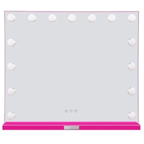 Monika 60 x 52cm Makeup Mirror with Dimmable Lights 15 LED Lighted Vanity Mirrors Wall
