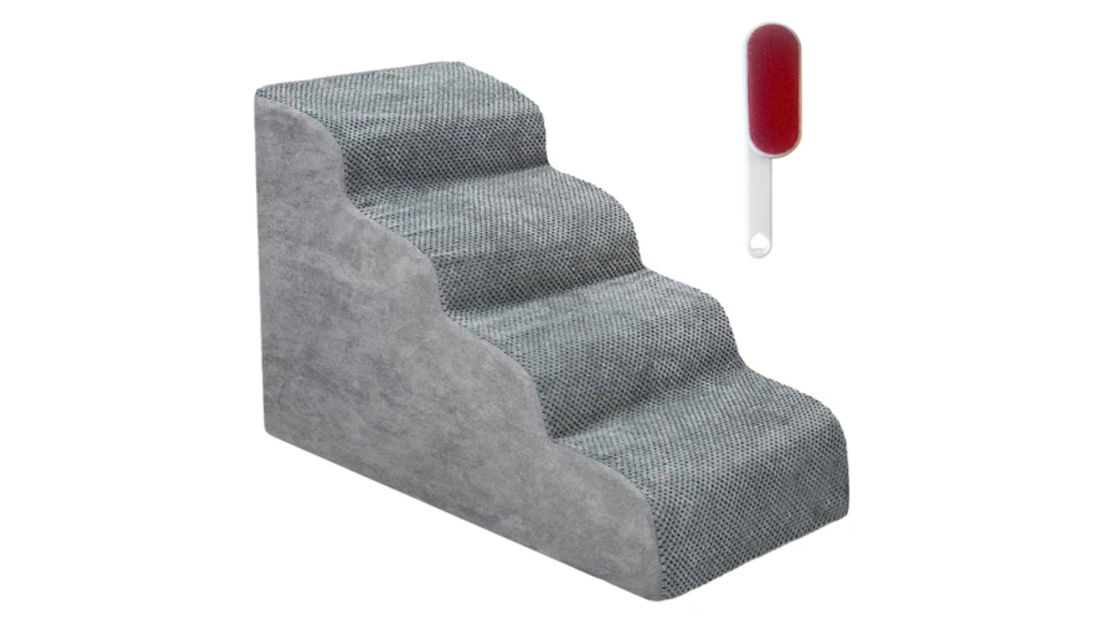 YS 4-Tier Non-Slip Foam Dog Ramp for High Bed or Couche