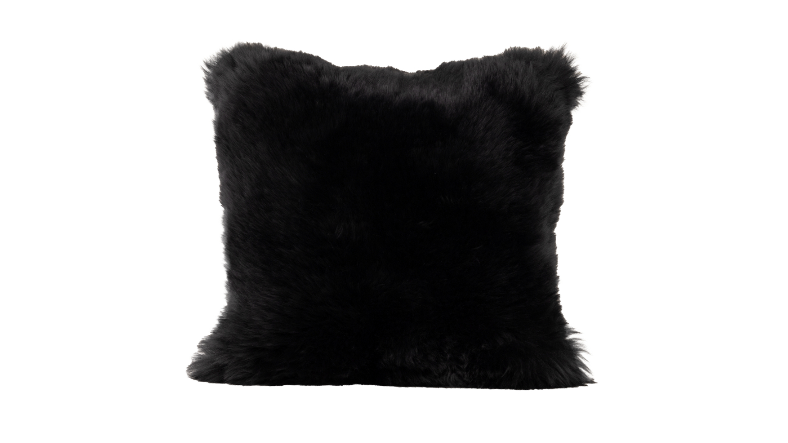 Naturally Sheepskins 45 x 45cm Long Wool Cushion Cover - Black