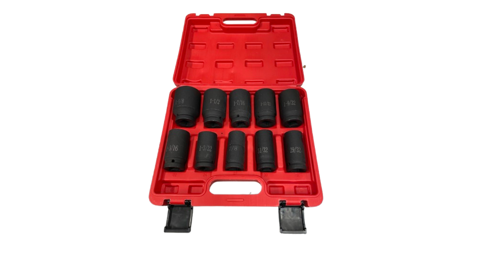 AUPK 10 Piece 3/4inch SAE 29/32-1-5/8 Drive Deep Impact Socket Tool