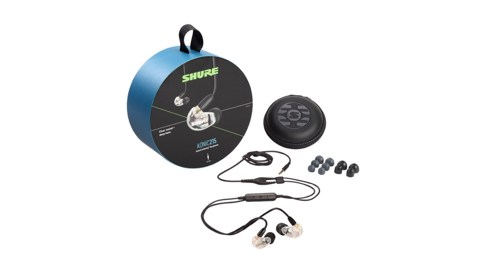 Shure AONIC 215 Sound-Isolating Single Driver Earphone with RMCE-UNI - Clear