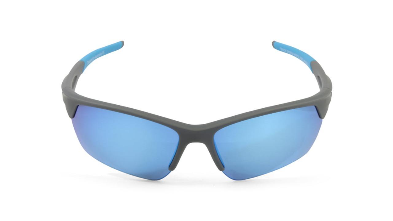 Dirty Dog 58069 Sport Track Polarised Sunglasses - Silver Grey/Blue