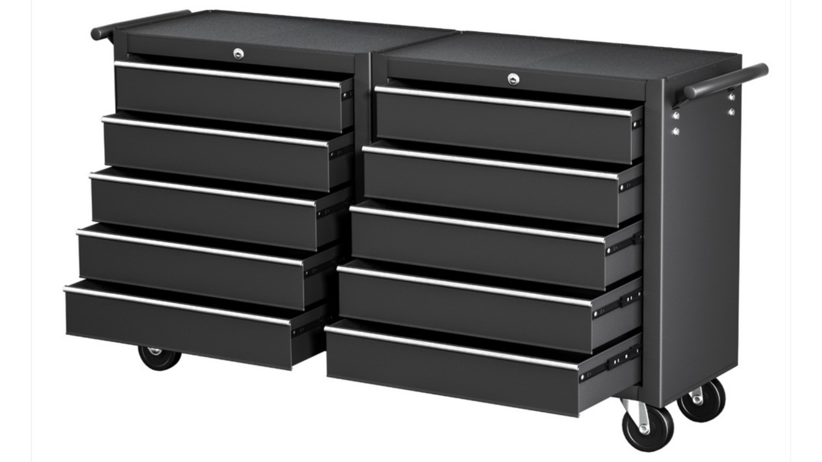 Giantz 10-Drawer Tool Chest Trolley - Black
