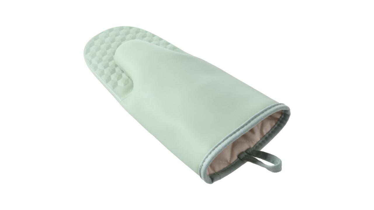 Gourmet Kitchen Modern Honeycomb Silicone Oven Mitt Sage
