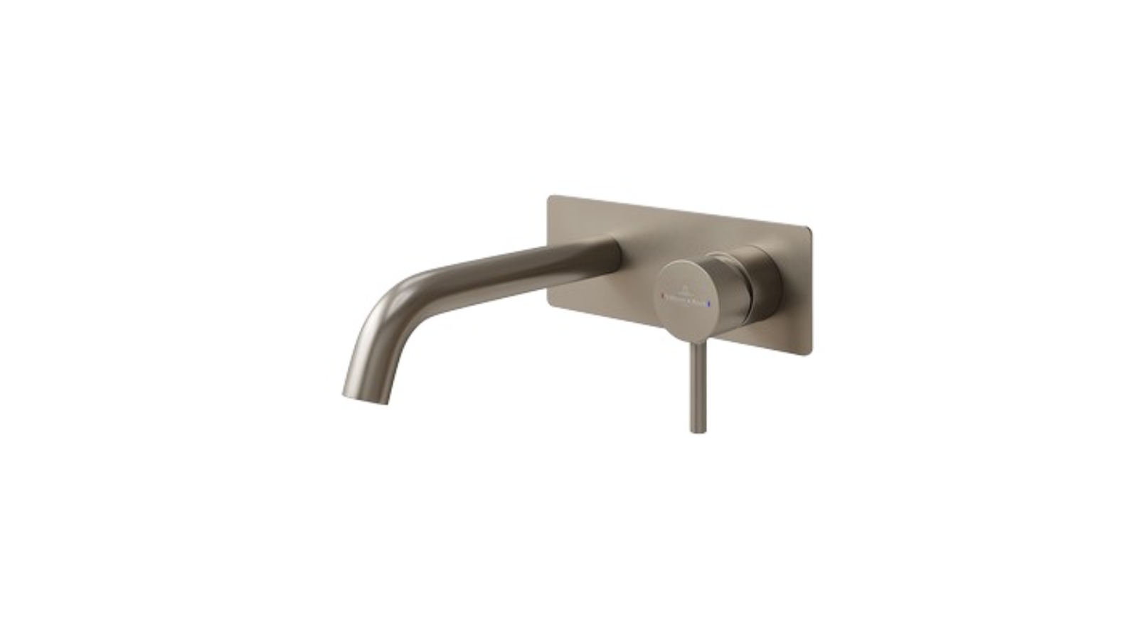 Villeroy & Boch Vita 35 Rectangular Wall Mounted Basin/Bath Mixer Trim - Brushed Nickel