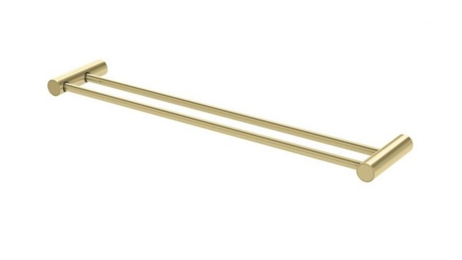 Phoenix 600mm Vivid Slimline Double Towel Rail - Brushed Gold