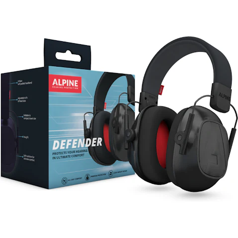 Alpine Defender Ear Muff - Black
