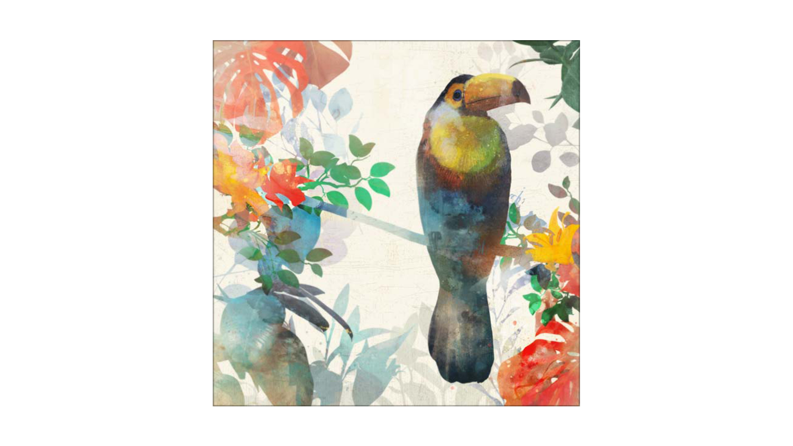 La Grolla Tropical King I Unframed Canvas Wall Art - 120 x 120cm