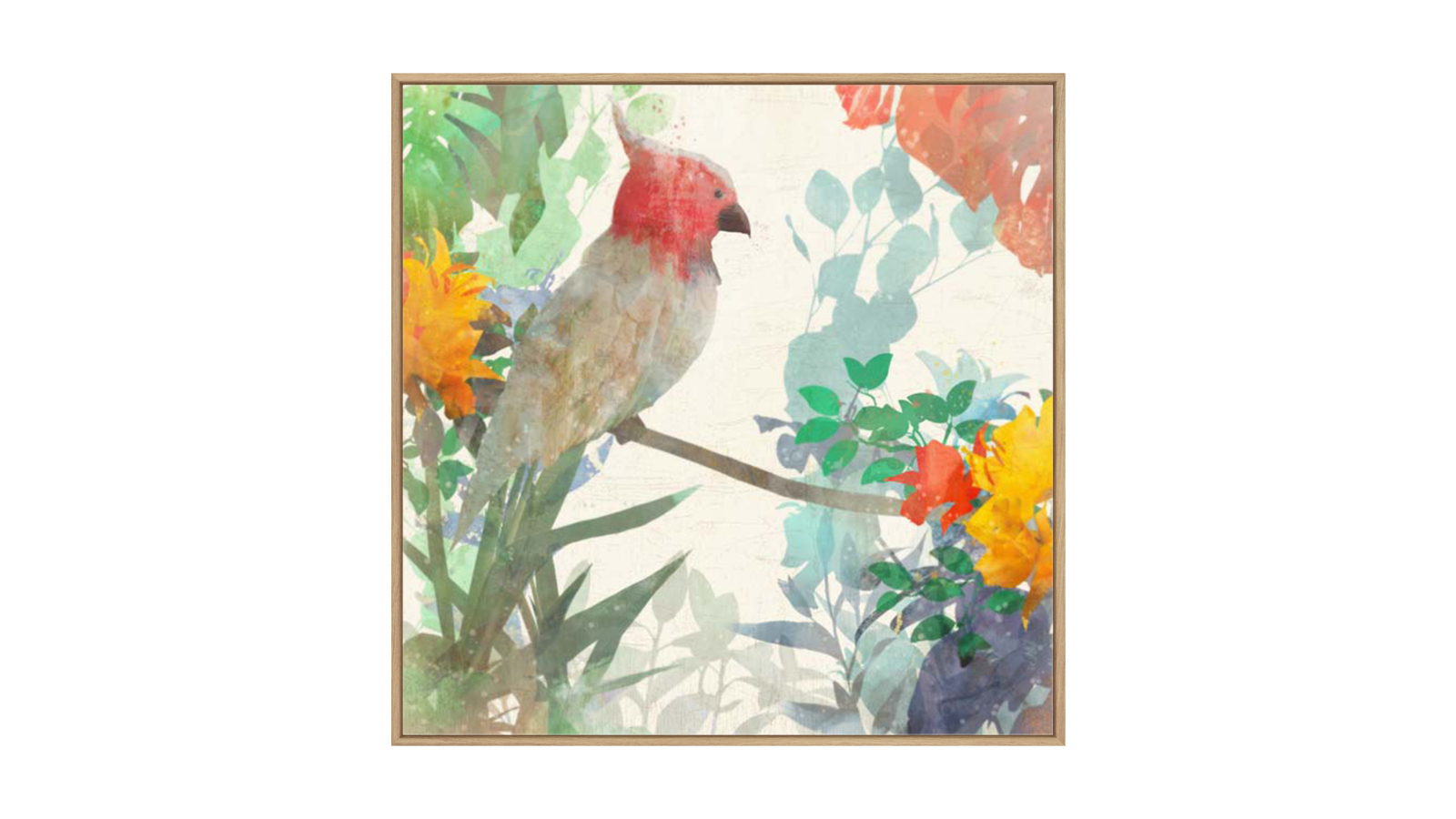 La Grolla Tropical King II Natural Gallery Wall Art - 87 x 87cm