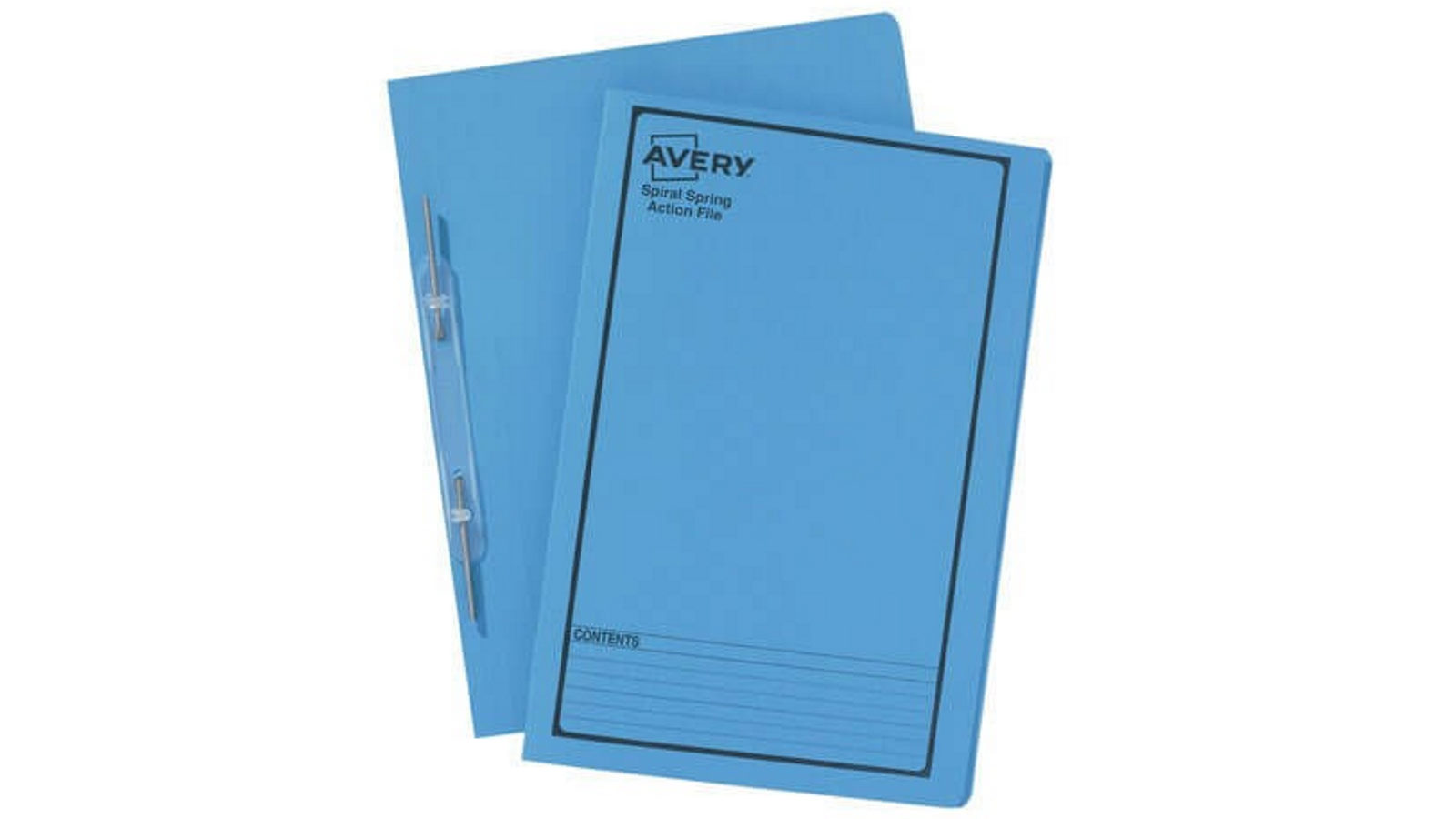 Avery Black Printed Spring Spiral Foolscap Blue Option - Pack of 25