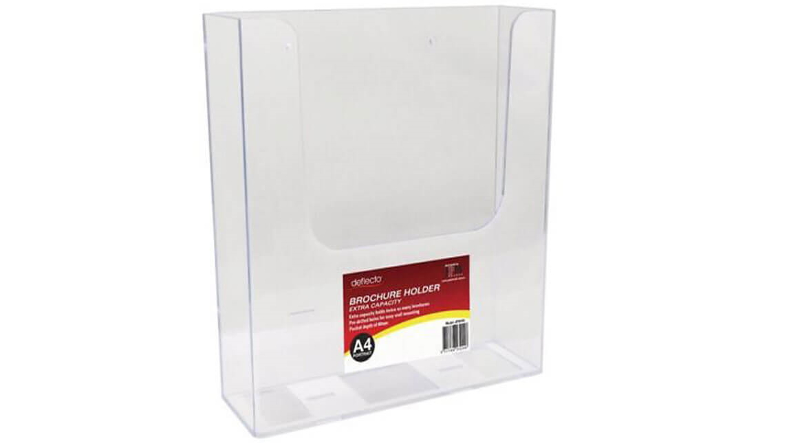 Deflecto Wall Mount Curved A4 Brochure Holder Harvey Norman