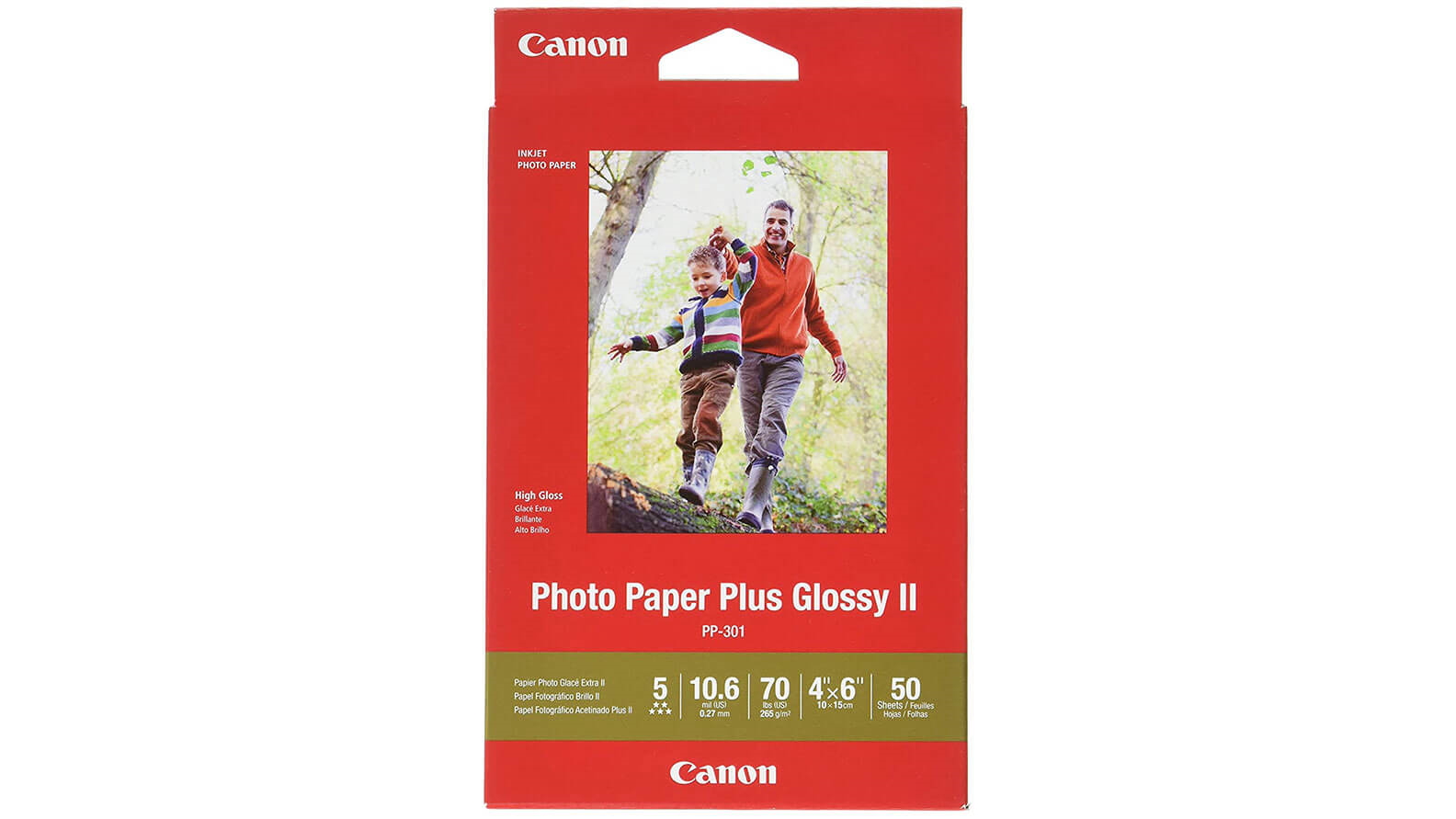 Photo Paper Direct Canon 4x6-inch 265gsm Photo Paper Plus Glossy II - 50 Pack | Harvey Norman