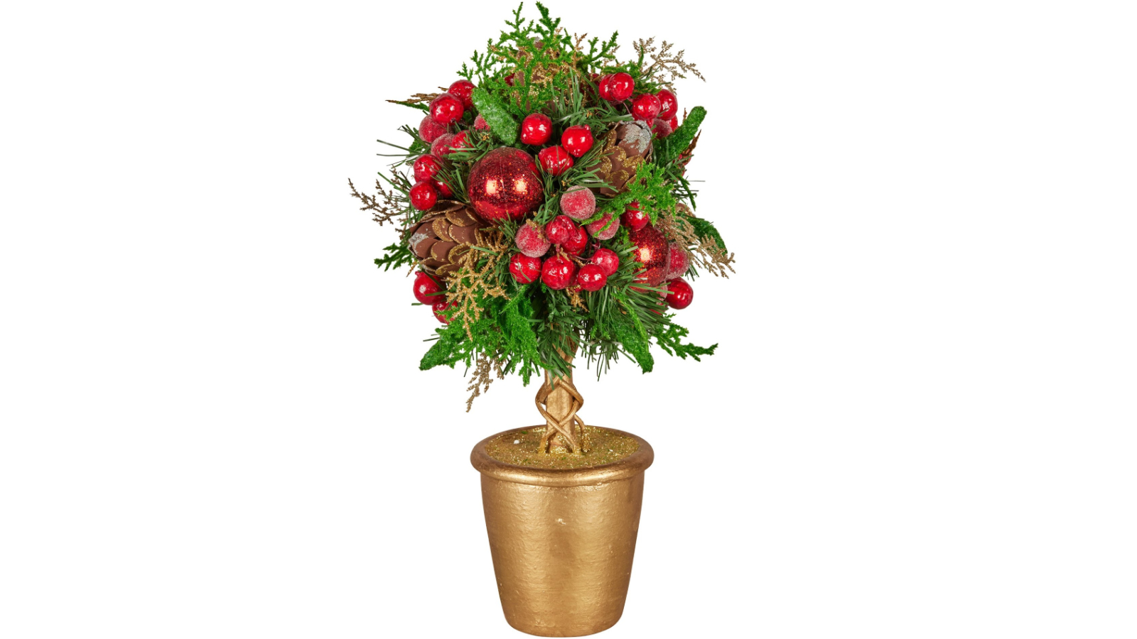 Christabelle 36cm Topiary Berries/Baubles Christmas Tabletop