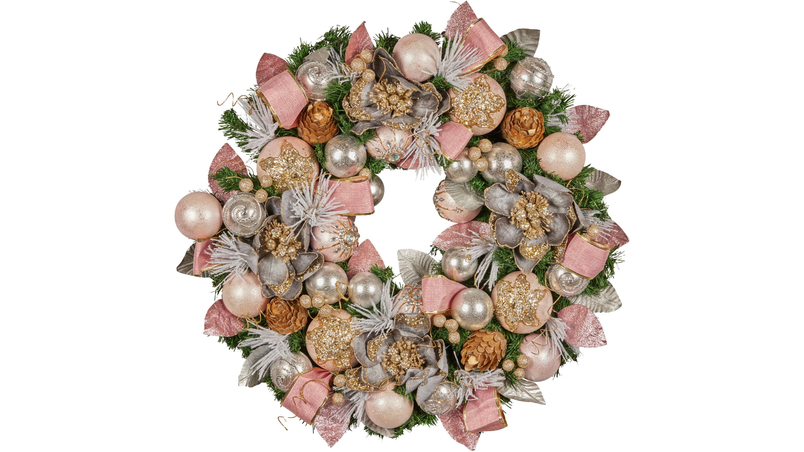 Christabelle 71cm Blush Christmas Wreath