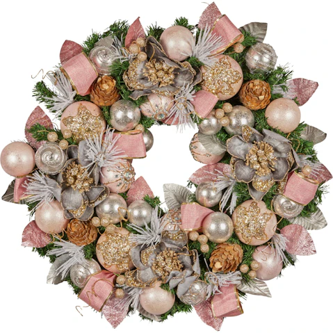 Christabelle 71cm Blush Christmas Wreath
