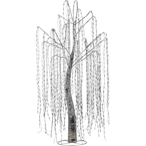 Christabelle Warm White LED Lights Flexible Branches Silver Willow Christmas Tree - 120cm