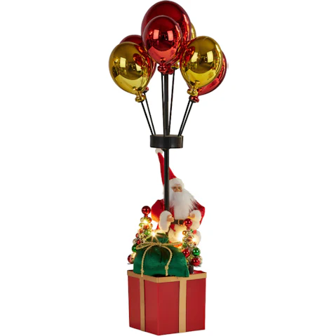 Christabelle 61cm Battery-Operated Santa Claus with Balloons and LED Light