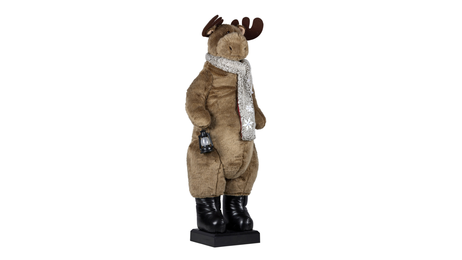 Christabelle Animated Moose Christmas Decor with Music and Light-Up Lantern