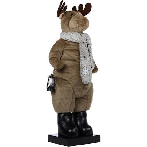 Christabelle 110cm Animated Moose Christmas Decor with Music and Light-Up Lantern