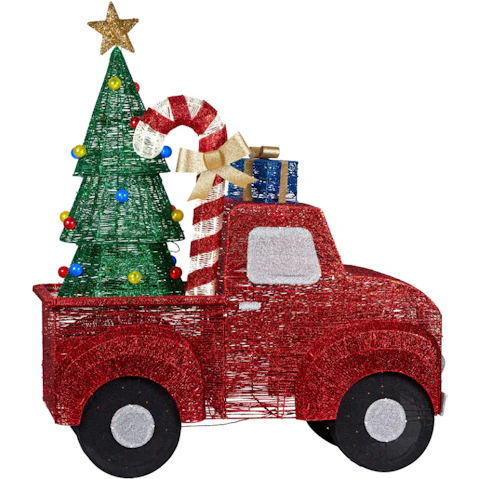 Christabelle 145cm Sparkling LED Light Truck Christmas Display with Glitter String