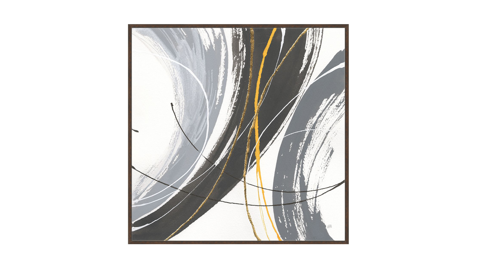 La Grolla Webbed IV Walnut Gallery Wall Art - 67 x 67cm