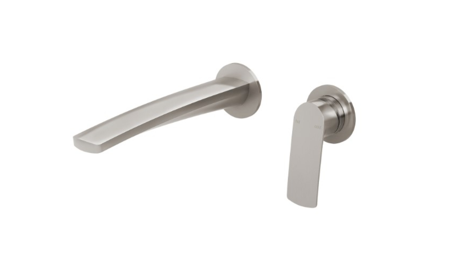 Phoenix Mekko 200mm Round Plate SwitchMix Wall Basin/Bath Mixer Set - Brushed Nickel