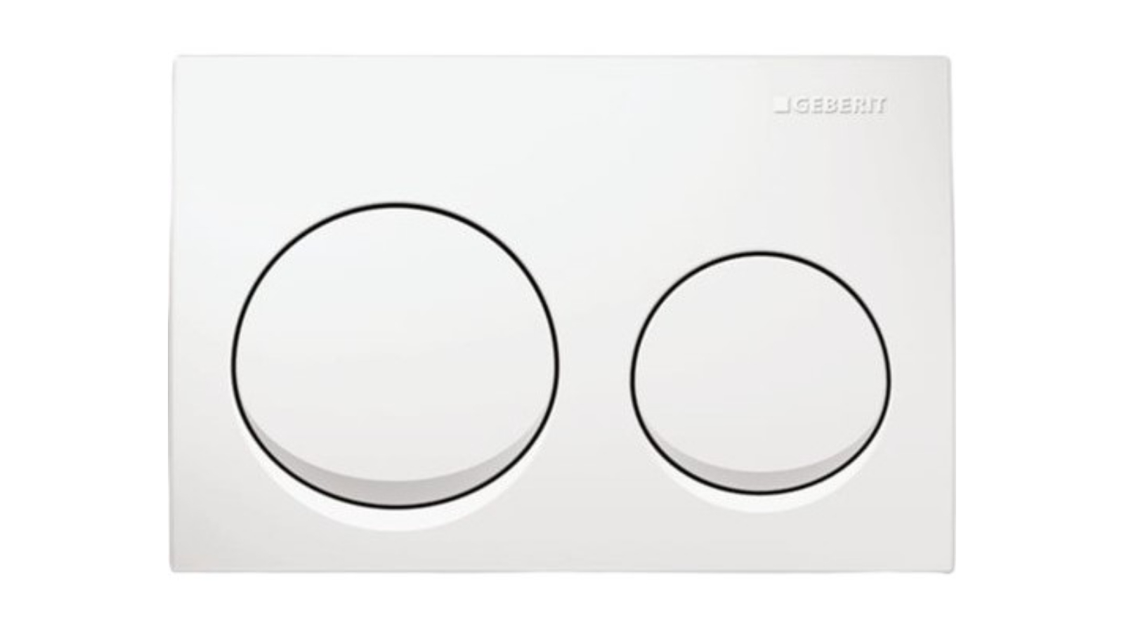 Geberit Alpha25 Round Dual Flush Plate - White