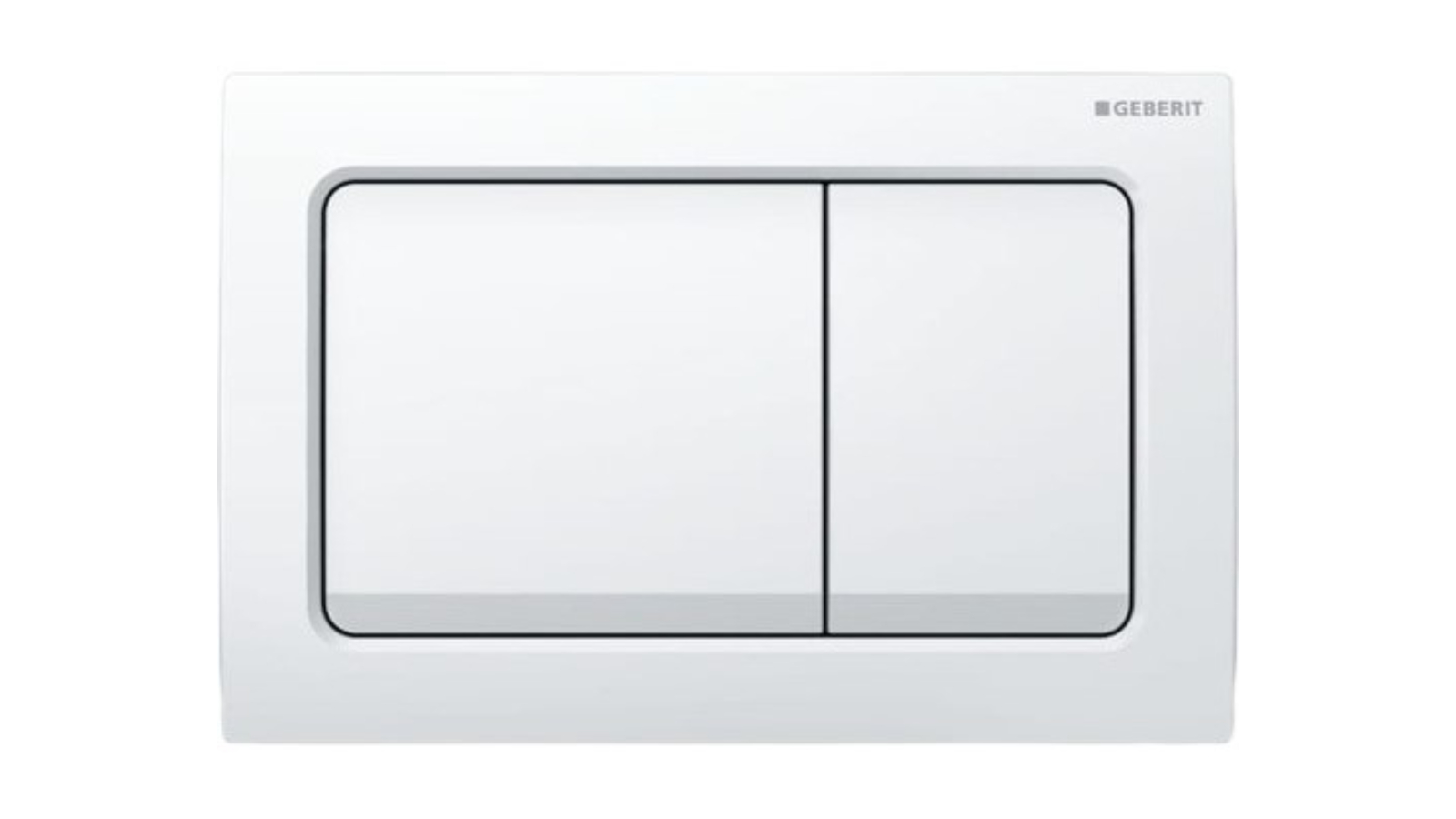 Geberit Alpha1 Square Dual Flush Plate - White Glossy