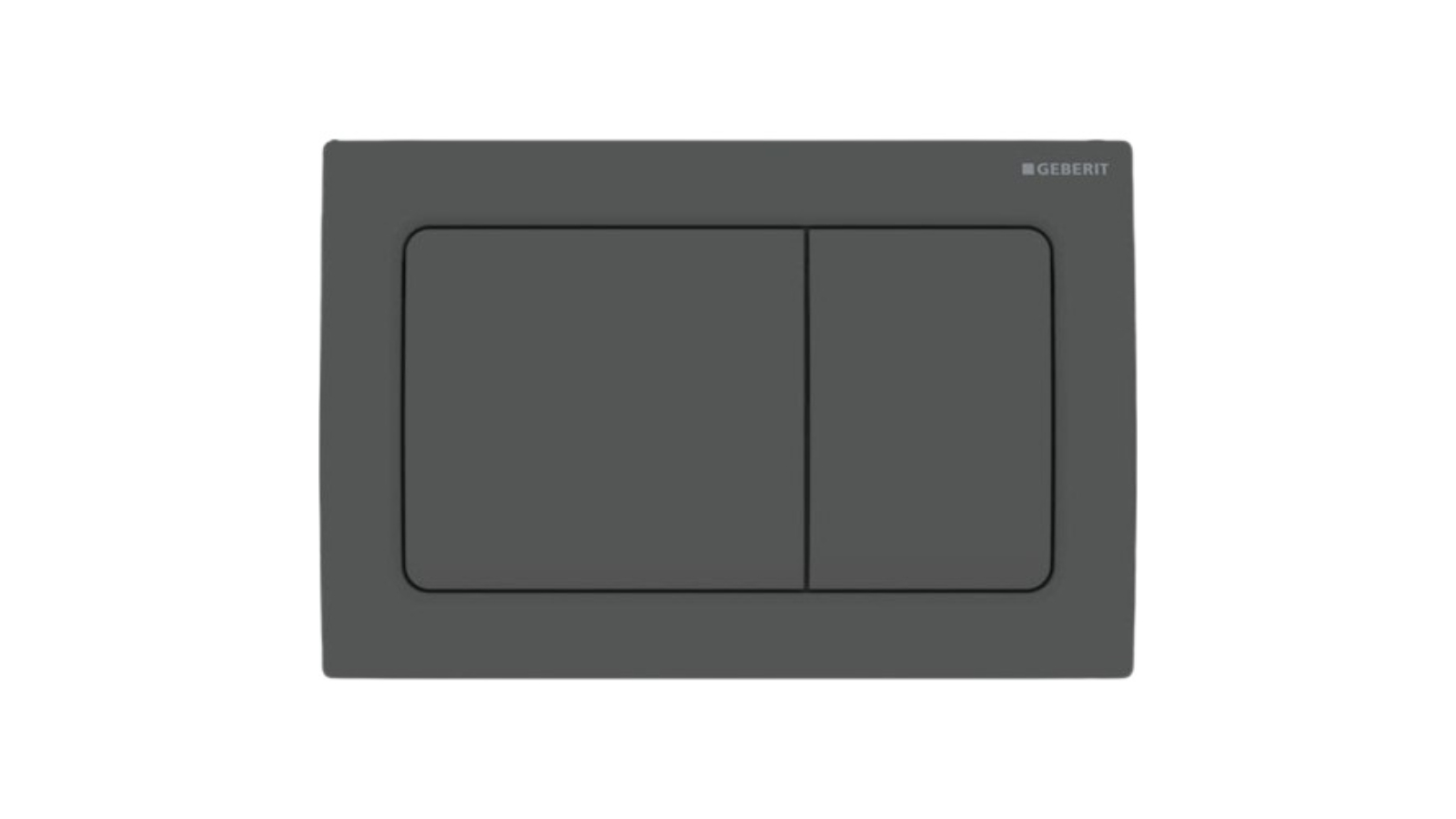 Geberit Alpha1 Square Dual Flush Plate - Matte Black