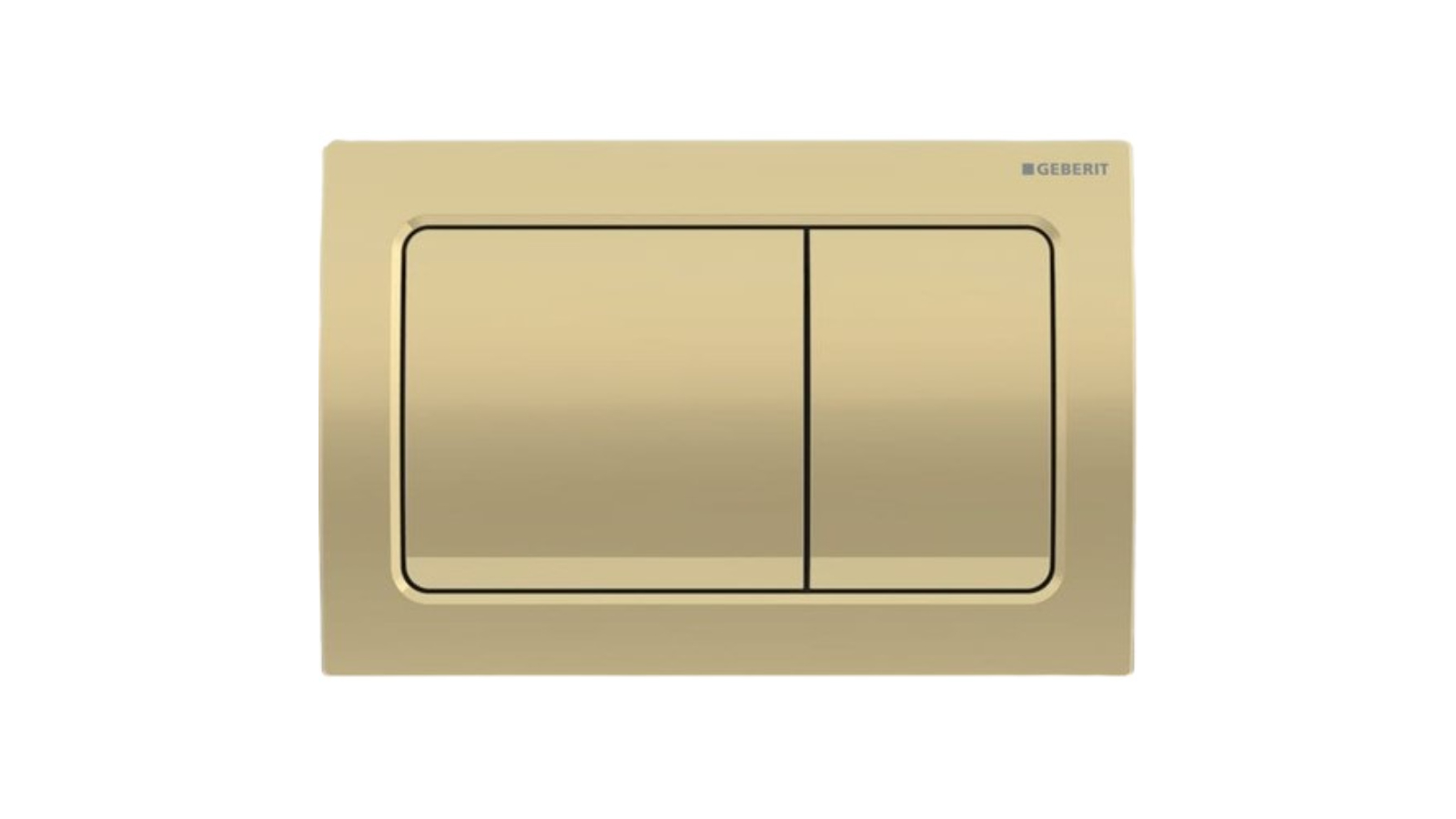 Geberit Alpha1 Square Dual Flush Plate - Brass