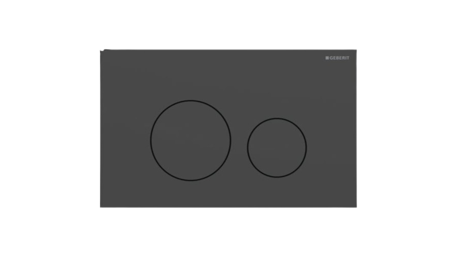 Geberit Sigma40 Round Dual Flush Plate - Black Matte