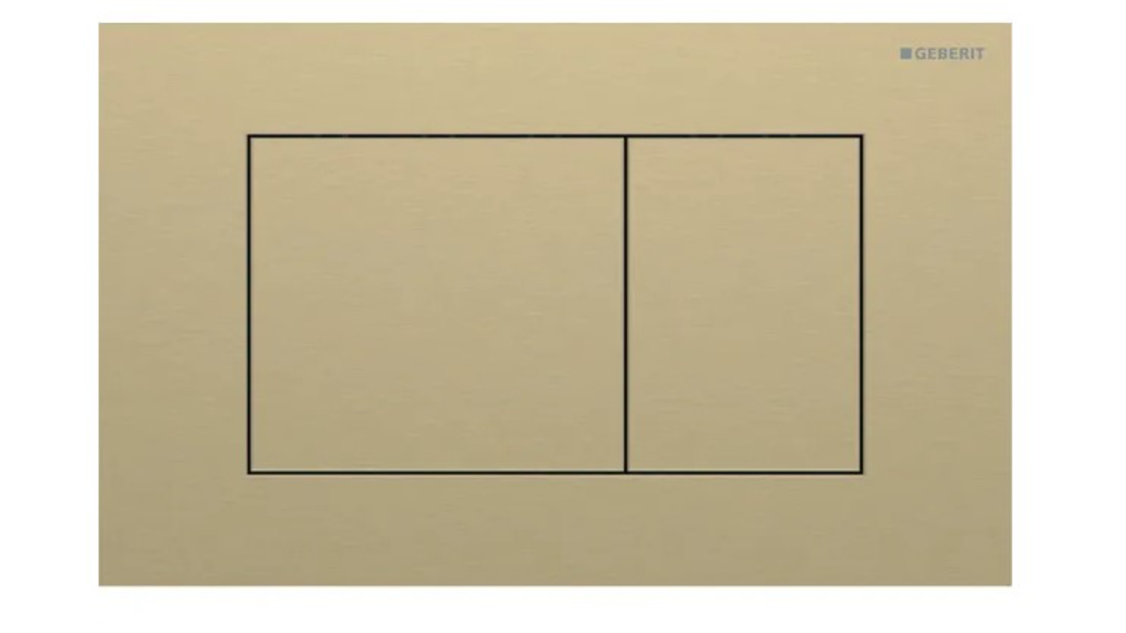 Geberit Sigma40 Square Dual Flush Plate - Brushed Brass